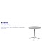 Emma and Oliver 27.5'' Round Aluminum Indoor-Outdoor Table with Base